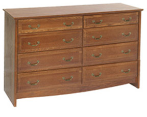 Madison Dresser, 8 Drawers, 4 Side by Side, 60"W